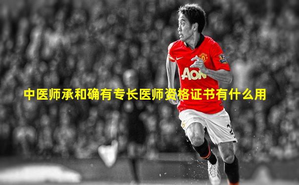 中医师承和确有专长医师资格证书有什么用